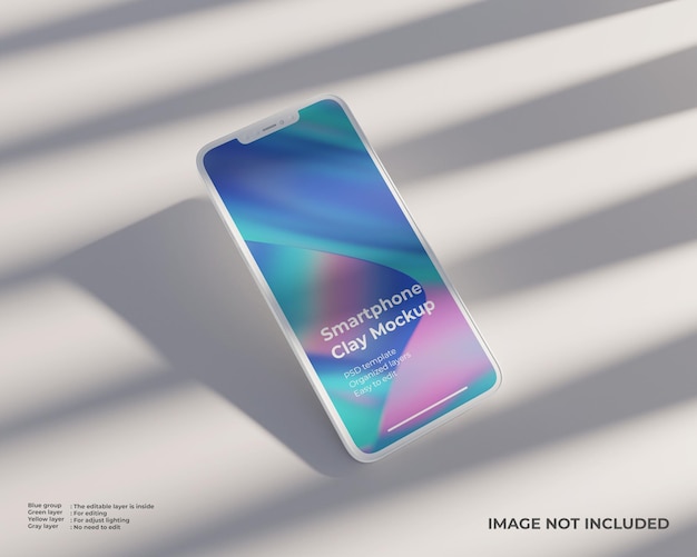 PSD mockup di argilla per smartphone