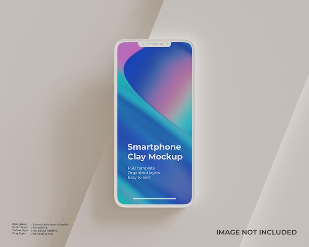 PSD mockup di argilla per smartphone