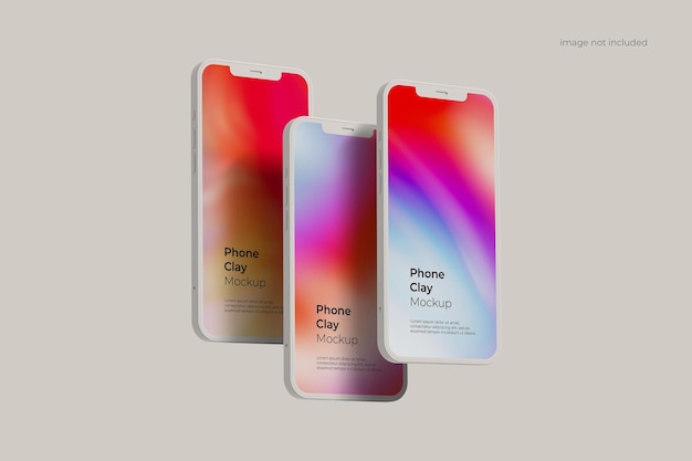 Smartphone Clay Mockup
