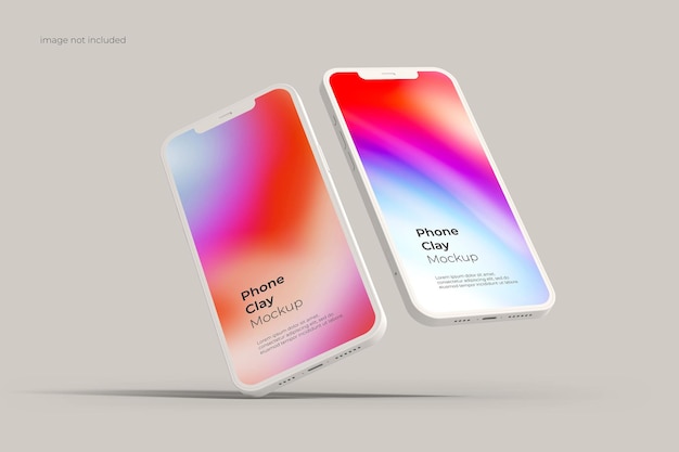 Smartphone clay mockup