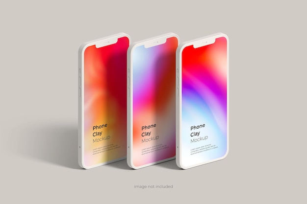 PSD smartphone clay mockup