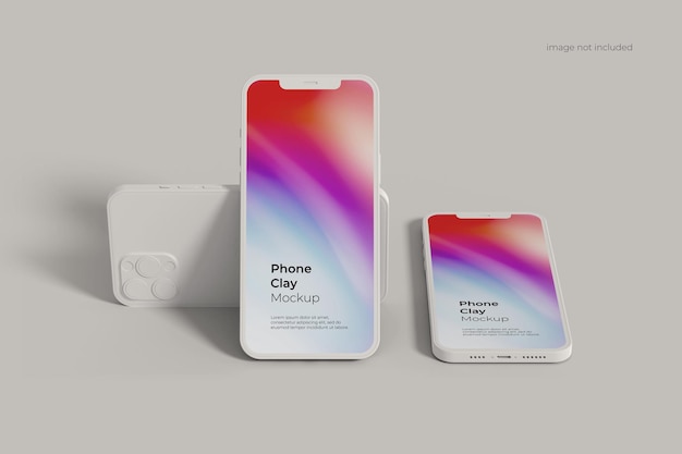 Smartphone clay mockup