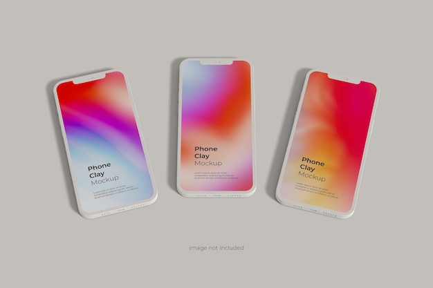 Smartphone Clay Mockup