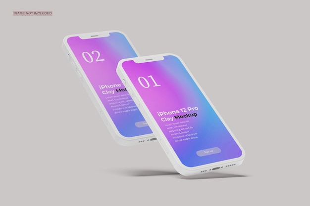 smartphone clay mockup