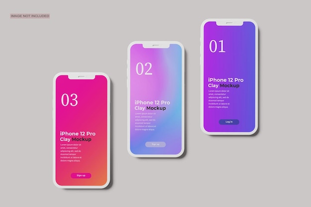 smartphone clay mockup