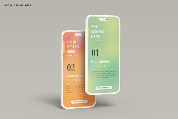 smartphone clay mockup