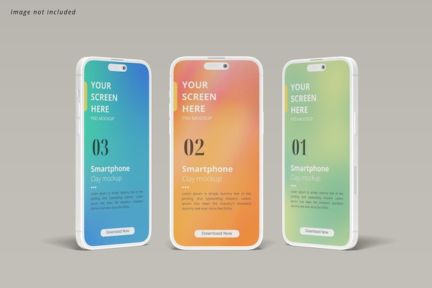 smartphone clay mockup