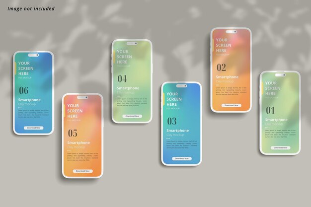 smartphone clay mockup