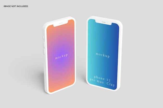 PSD smartphone clay mockup