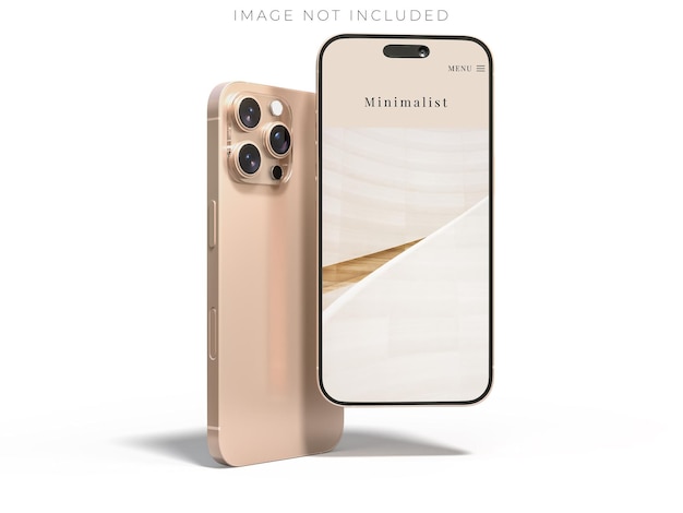 Smartphone closeup z pustym ekranem wyświetla izolowany na tle Telefon komórkowy cyfrowe makety szablon do prezentacji reklamy marki baner UI interfejs UX strona internetowa gadżet prezentacja