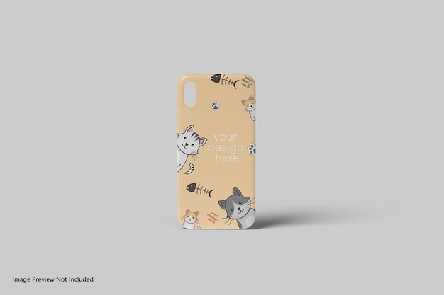 PSD cover per smartphone o custodia mockup rendering 3d