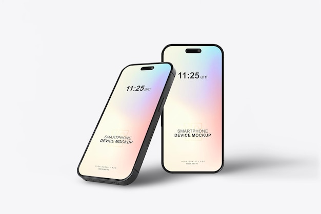 スマートフォンデバイスのモックアップ