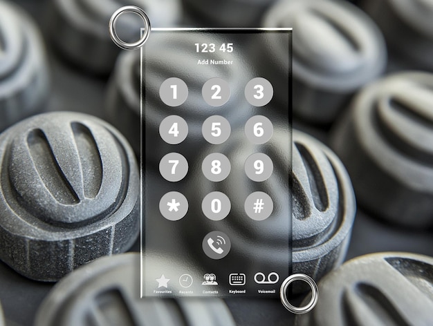 Smartphone Dial Keypad Screen mockup