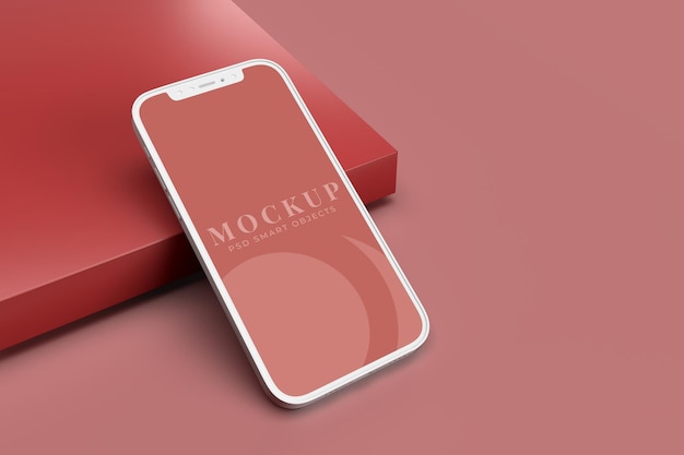 Modello di mockup di dispositivi digitali per smartphone per concetti aziendali di branding di presentazione