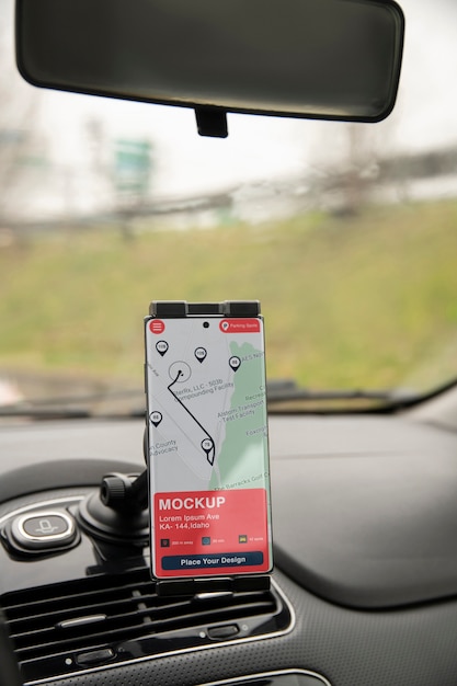 PSD smartphone gebruikt als gps in een auto