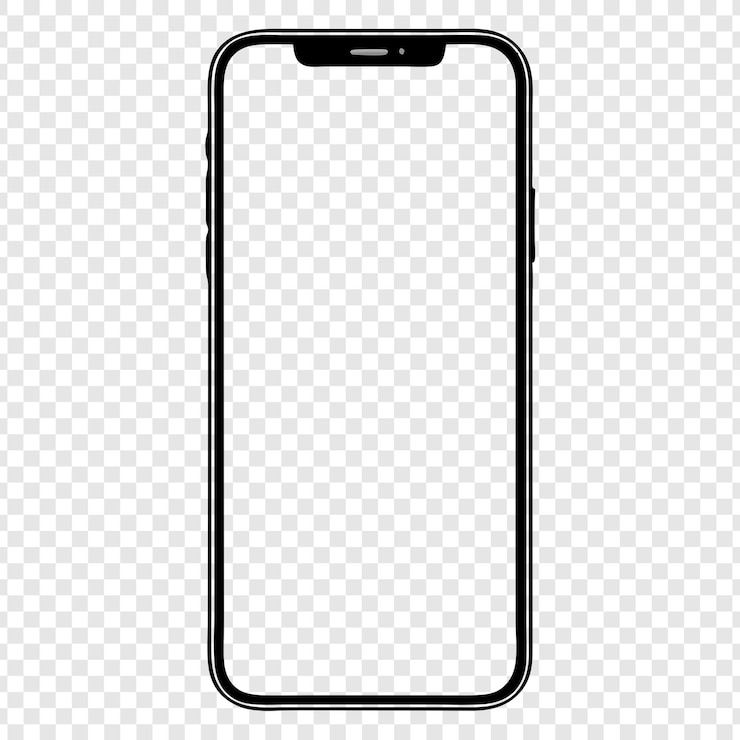 PSD smartphone met doorzichtig scherm