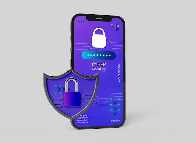 PSD smartphone met ontwerpmodel voor cyberbeveiliging