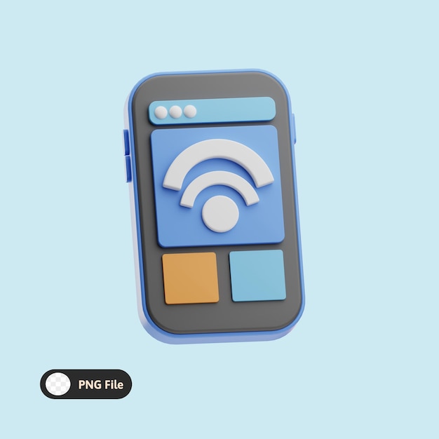 Smartphone met Wifi-signaalpictogram - Moderne communicatie