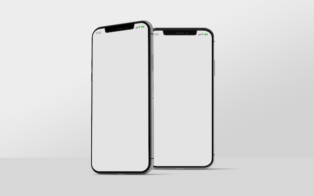 Smartphone mock-up isolated