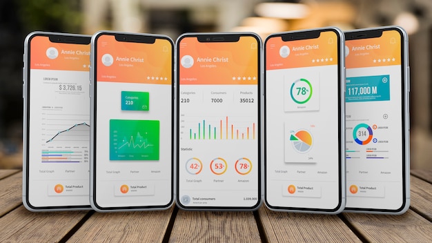 Mockup di smartphone per app