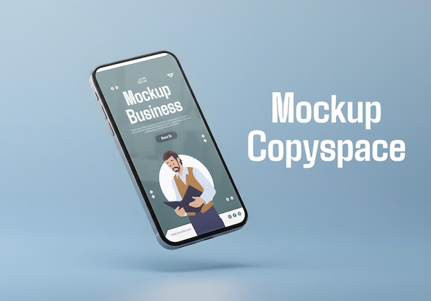 Smartphone Mockup Business App Presentation Modern Clean Design for Mobile App Showcase