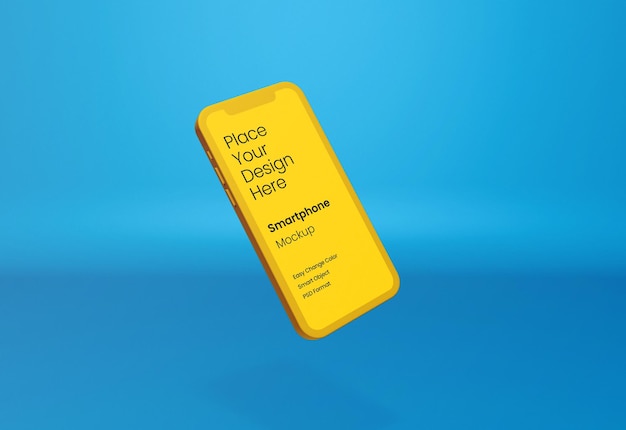 Smartphone Mockup Design in 3D Rendering