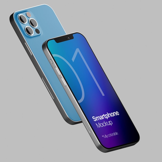 Smartphone mockup design isolato