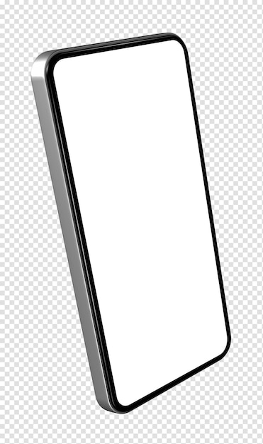 Smartphone mockup geïsoleerd op transparante achtergrond 3D-illustratie