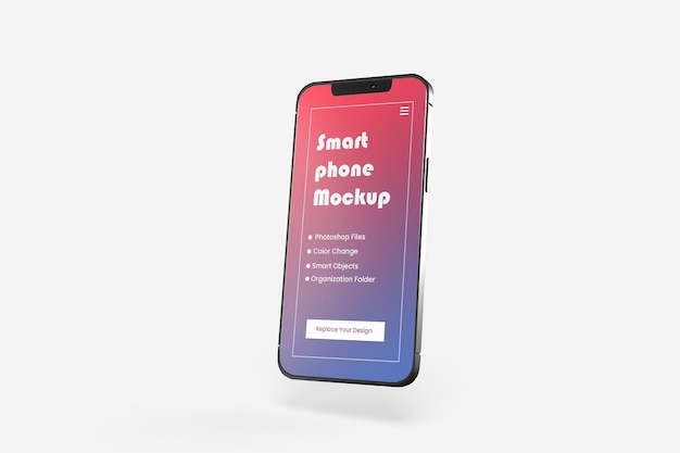 Smartphone mockup geïsoleerd psd Premium Psd