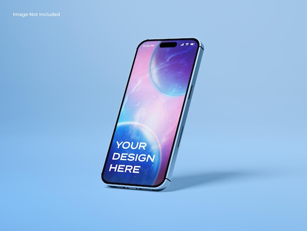 Smartphone mockup. Iphone 14 pro max scene mockup