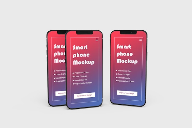 Smartphone mockup isolato