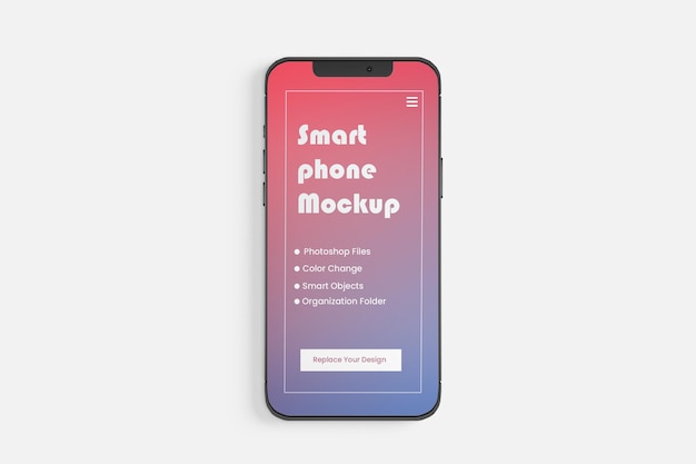 Smartphone mockup isolated 