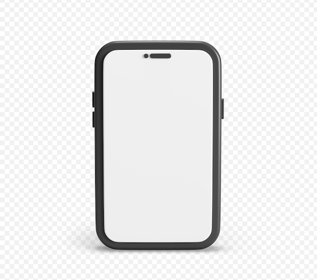 Smartphone mockup mobilny 3d ilustracja tła