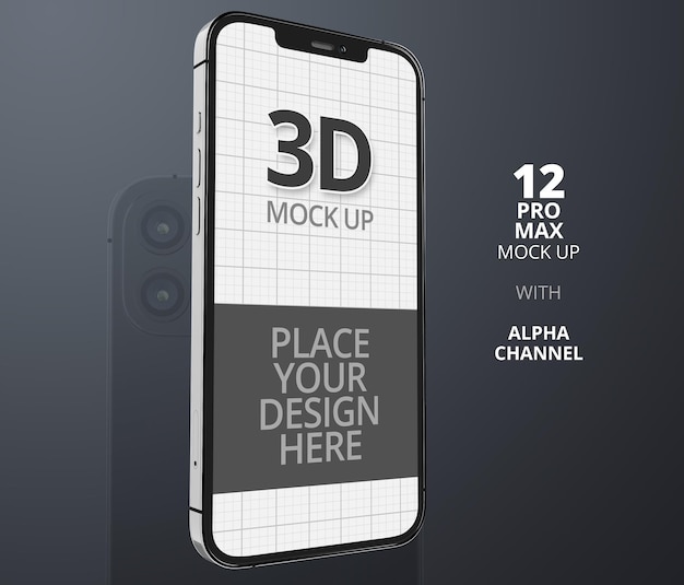 PSD smartphone mockup ontwerpweergave geïsoleerd