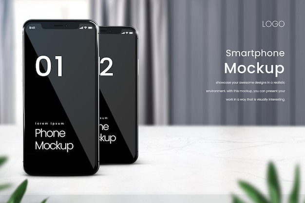 Smartphone mockup perfect for displaying apps or social media