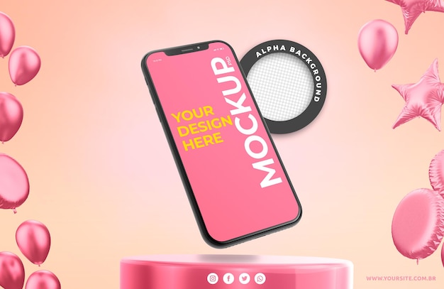 Smartphone mockup for promotions