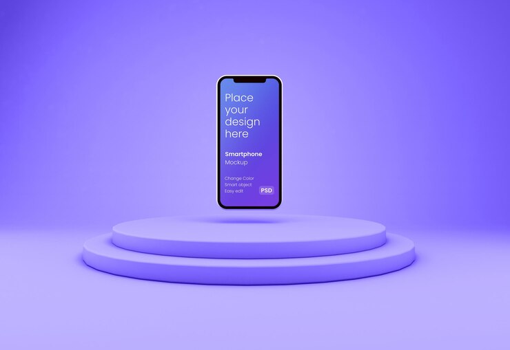 스마트 폰 모형 현실적인 3d 렌더링