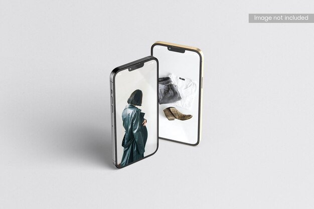 Smartphone mockup right view