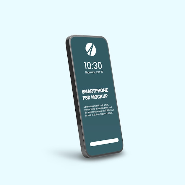 Smartphone mockup sjabloon voor uw ontwerp