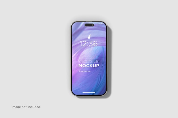 Mockup di smartphone vista dall'alto