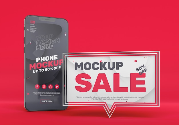 Smartphone mockup verkoop