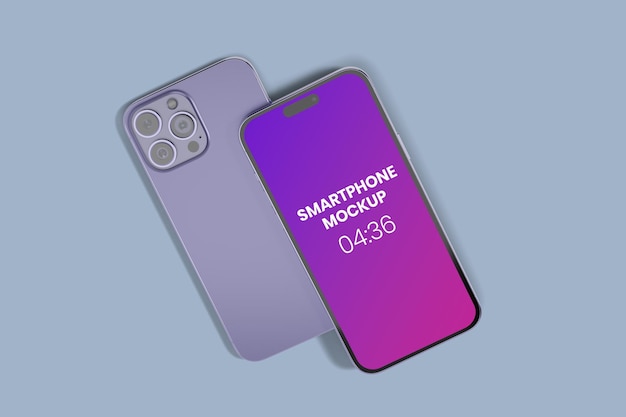 Smartphone Mockup With Phone Back