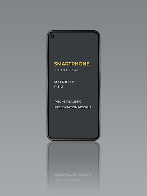 Mockup di smartphone con riflessione