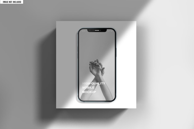 Mockup di smartphone con sovrapposizione di ombre