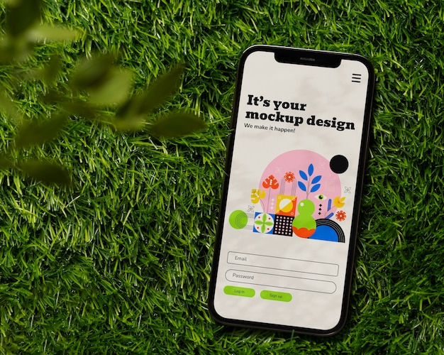 PSD smartphone outdoors mockup