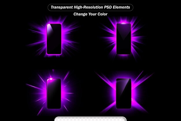 PSD smartphone on podium with lighting of spotlights