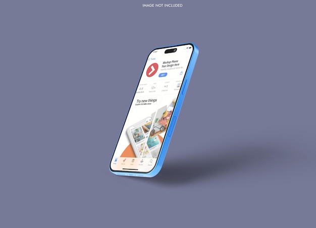 Smartphone Pro Mockup с названием веб-сайта для поиска Google