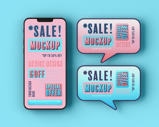 PSD smartphone sale mock-up