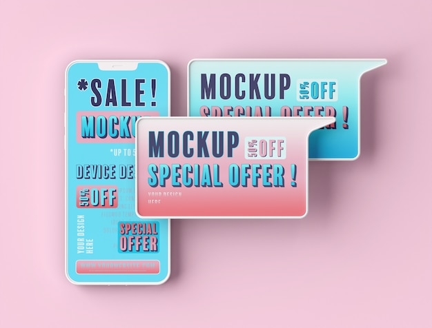 PSD smartphone sale mock-up