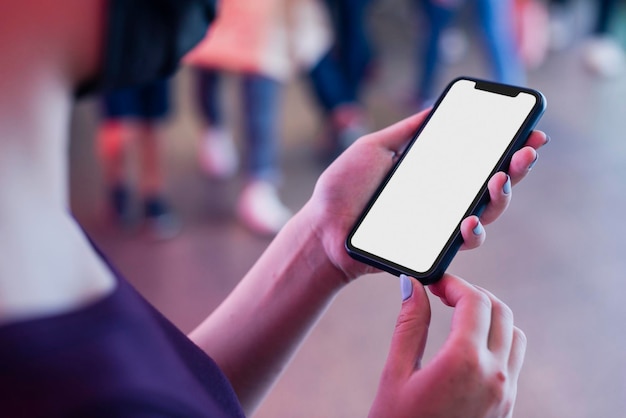 Smartphone scherm mockup digitaal apparaat psd